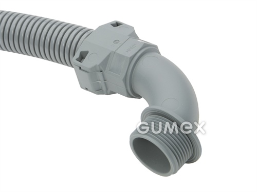 NORDUC A90°-K65-A 185 M, für Rohrschützer 23mm, Außengewinde M25x1,5, IP65, PA6, grou, 